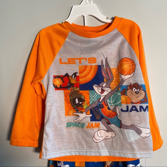 Let’s Jam Space Jam Boys long sleeve long flannels pajamas set size 4 NEW - Picture 2 of 5